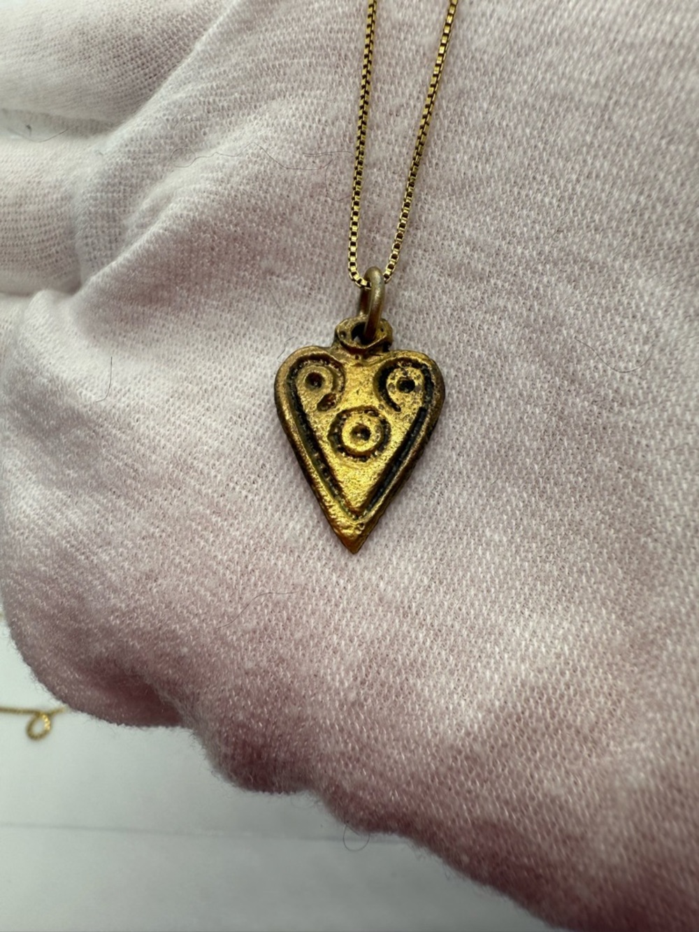 Celtic Viking Gold Heart Pendant Necklace - Women's Jewelry